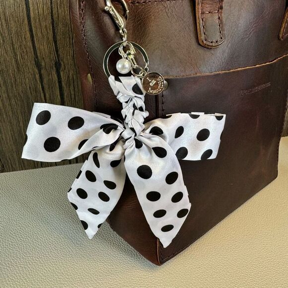 Bow Keychain FAST SHIP Ribbon Purse Charm NEW Bag Charm - Picture 1 of 3
